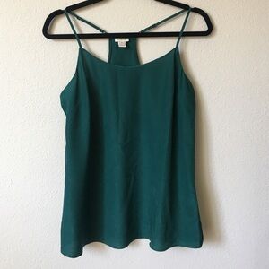 Green J. Crew racerback tank